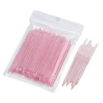 Nail Art Dotting Tool and Cuticle Remover Pen, 2 in 1 Dual End Manicure Tool, Pink