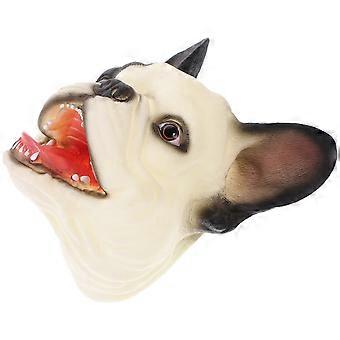 Marionetas de mano de vinilo de perro blanco para que los niños se diviertan jugando