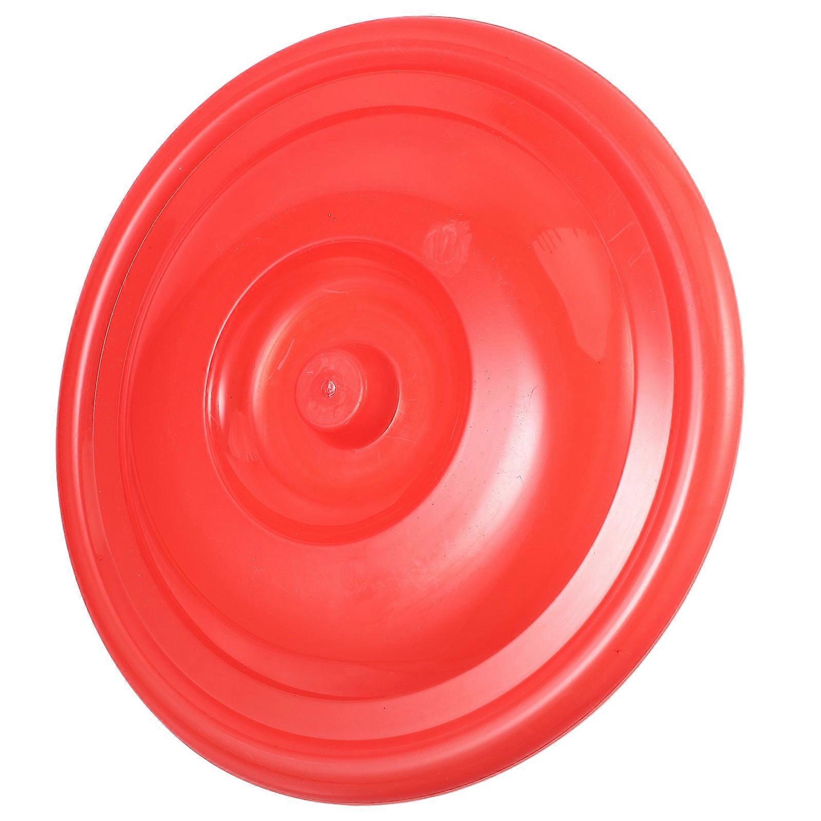 Red Plastic Waste Bin Lid Easy Install Replacement Cover for Garbage Containers