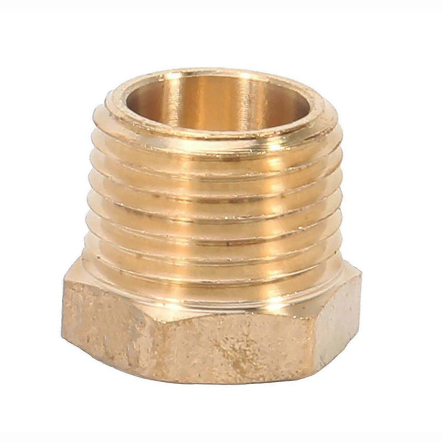 Brass Pipe Plug 1/4 MIP Hex Head LeakProof CorrosionResistant Replacement for Plumbing