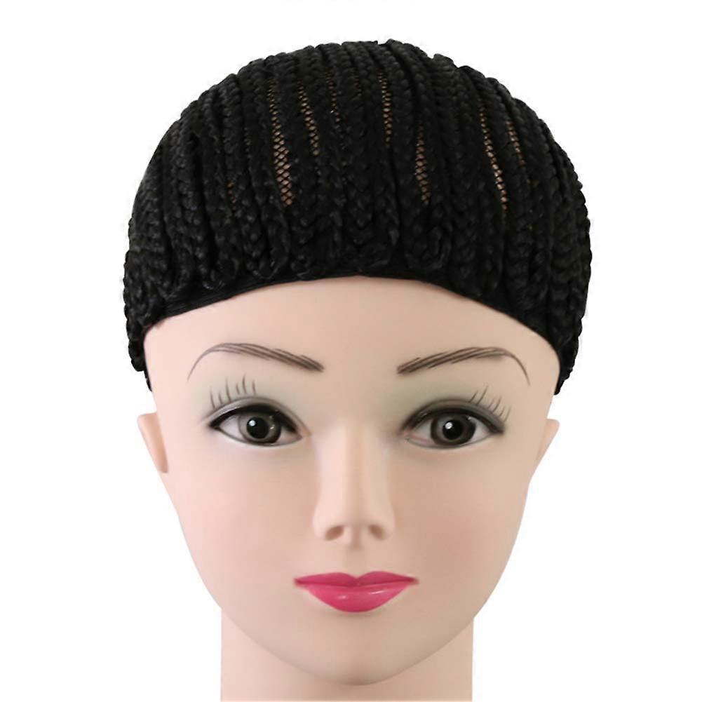 Cornrow Wig Cap Black Large Size with Adjustable Strap and Breathable Net for Wig Making