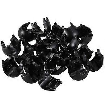 Conjunto de 10 Conectores de Plástico para Rede de Corda de Escalada, Fivelas para Rede, Acessórios de Escalada Compatíveis com Balanços de Parques de Diversões ao Ar Livre, Peças para Corda de Escalada, Preto