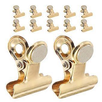 12pcs clips d’affichage photo magnétiques pour l’art mural Tenir des cintres pour cartes postales Notes et petites œuvres d’art avec un design pratique