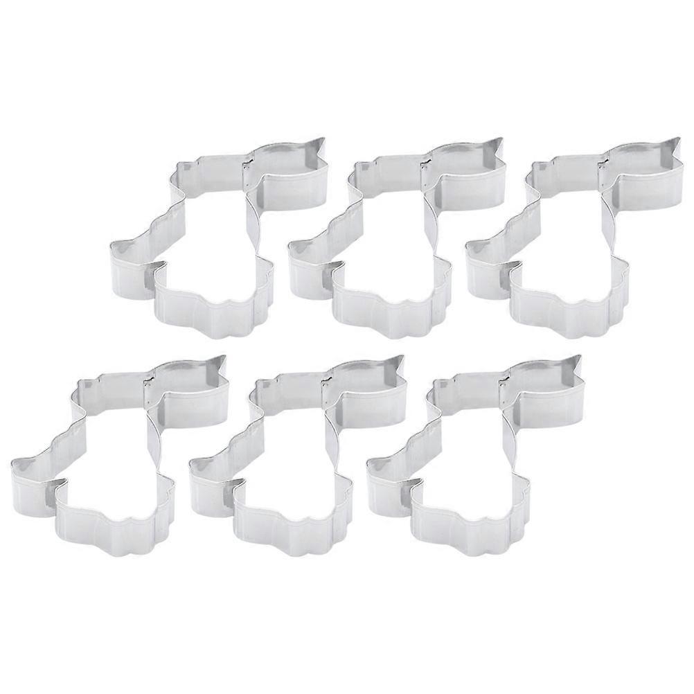 6pcs Easter Biscuit Mould Bunny Shape Cookie Mould Baking Tool (Random Style)