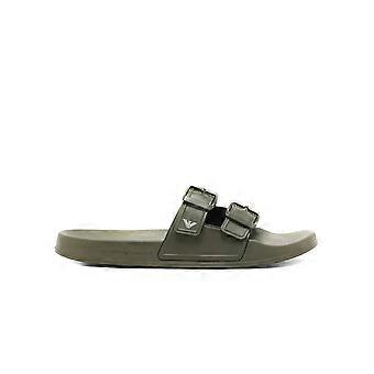 Emporio Armani GA Eagle miesten sandaalit khakinvärisinä
