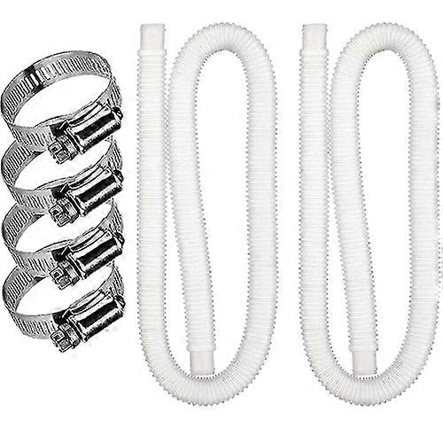 2-Pack Pool Filter Pump Replacement Hoses with Clamps