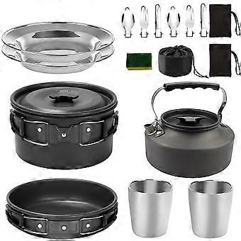 Juego de utensilios de cocina para exteriores, 1 juego, portátil, color negro.