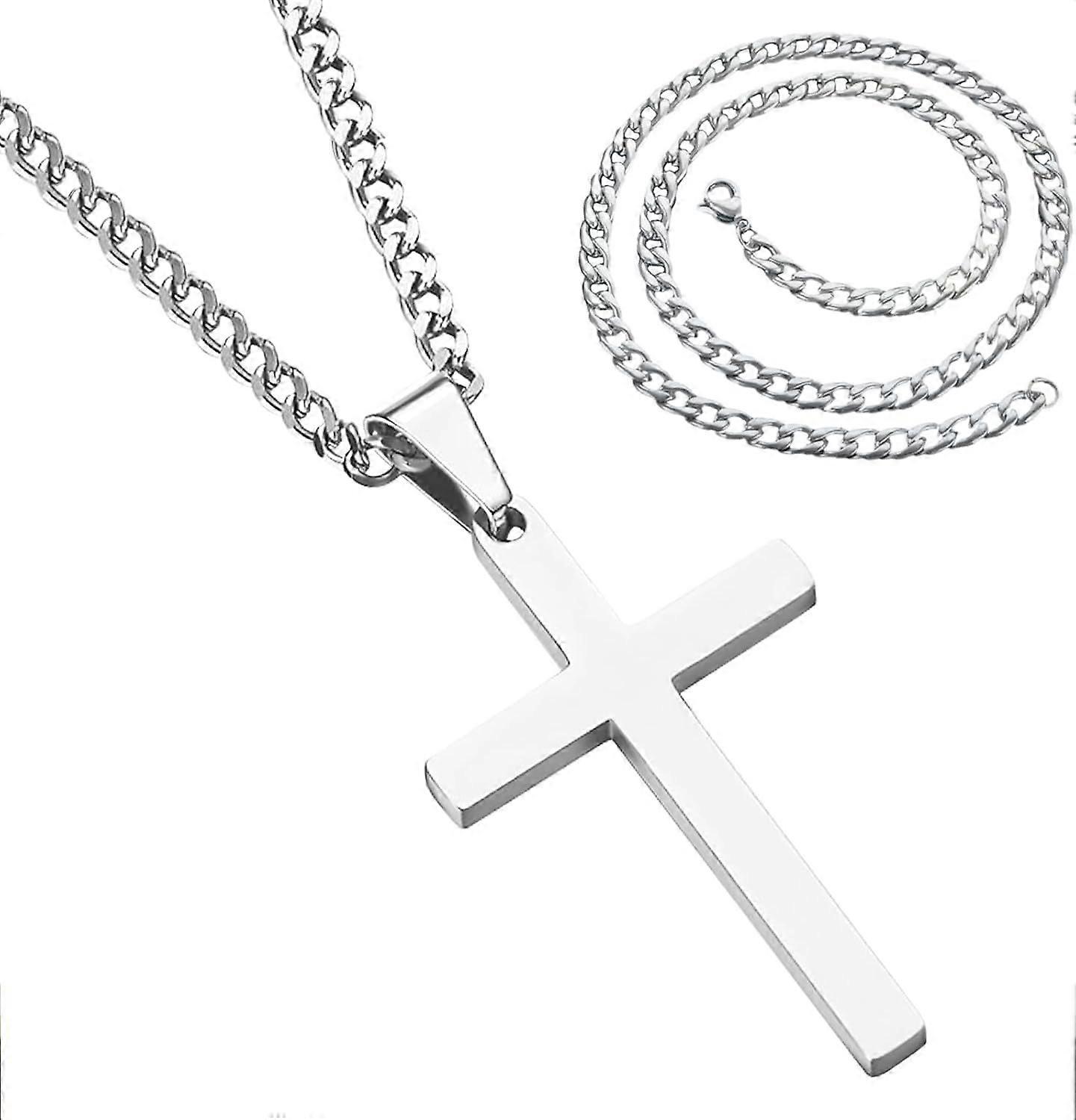 Cross Pendant Necklace Chain  Set for Couples