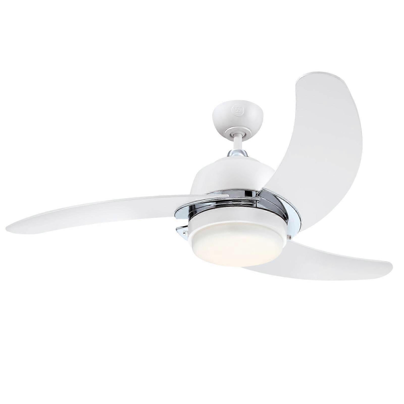 Ceiling fan Simone White with LED and pull cords