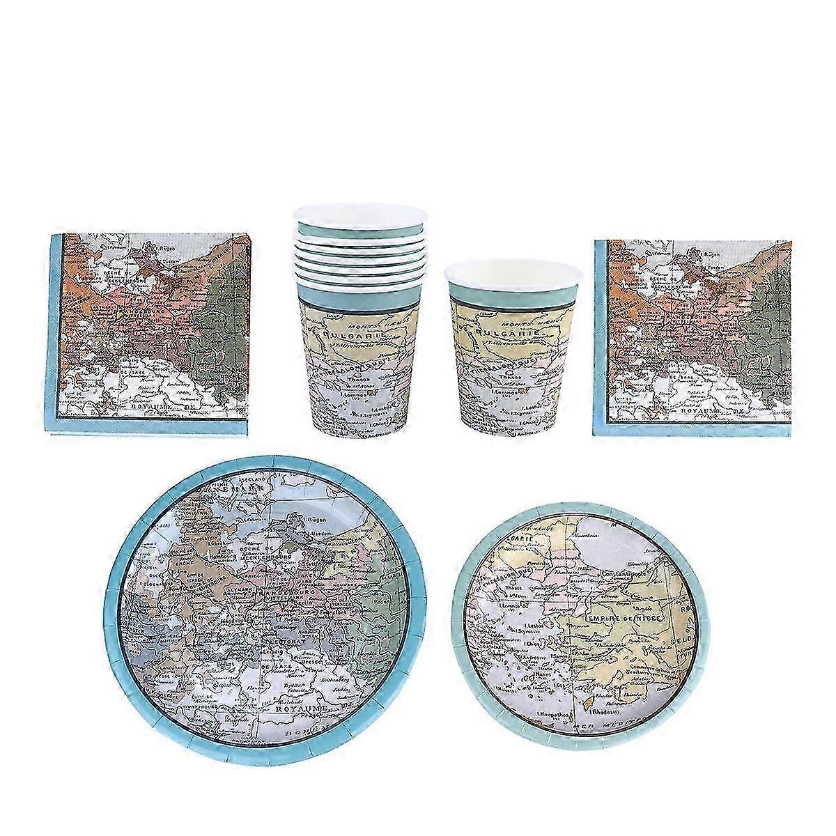 Paper and Cups Set compatible with Party Use 44Pcs Set