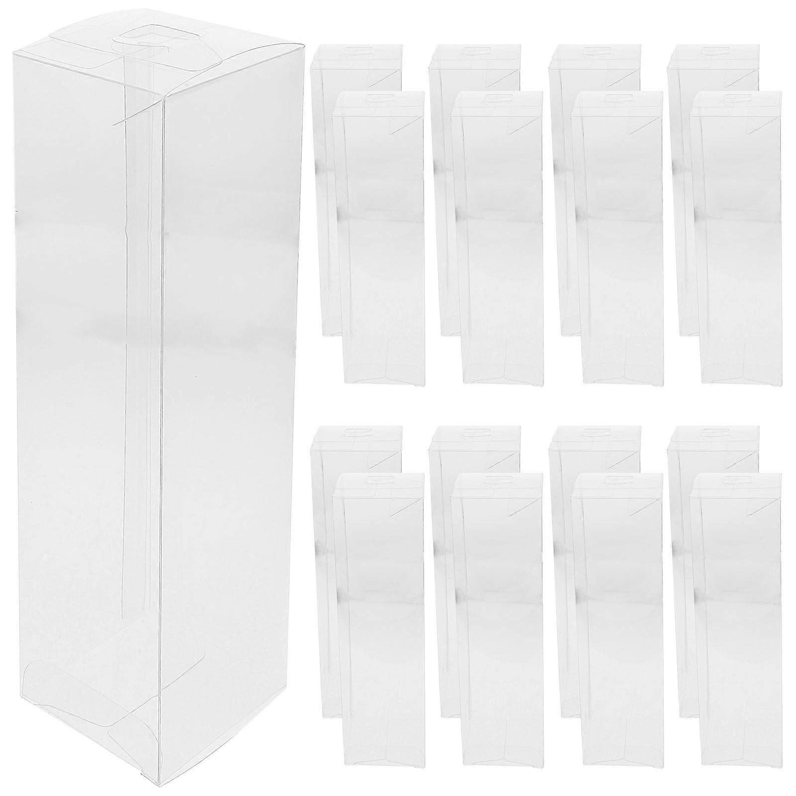 20Pcs Multi-function Wrapping Boxes Transparent Biscuits Storage Cases for Party
