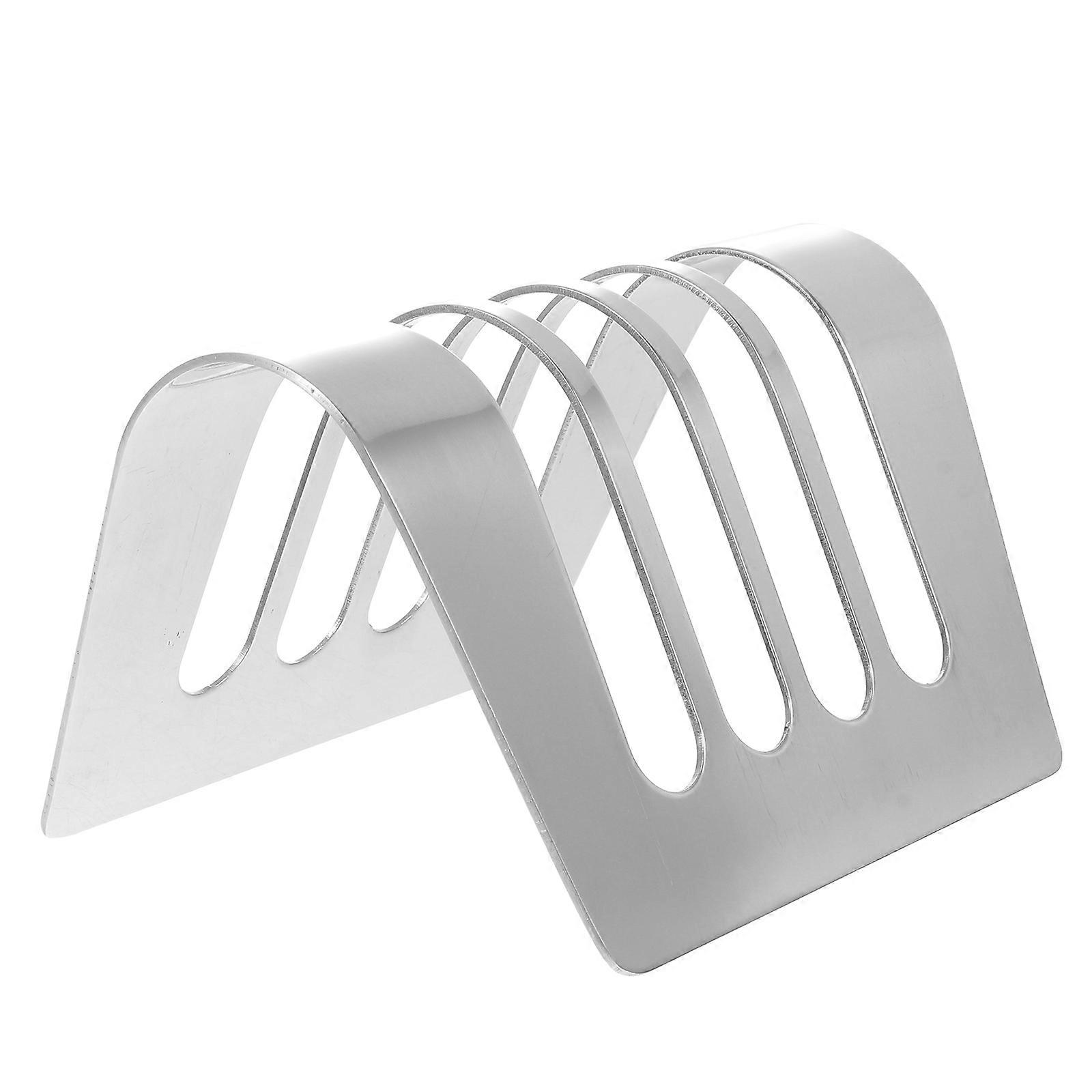 1Pc Bread Stand Display Rack Bread Slice Storage Rack Breakfast Supply Silver