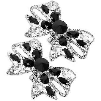 1 Paar Frauen Schuhclips Schleife Strass Schuh Clips Hochzeit Braut Schuh Charm Zubehör für High Heels