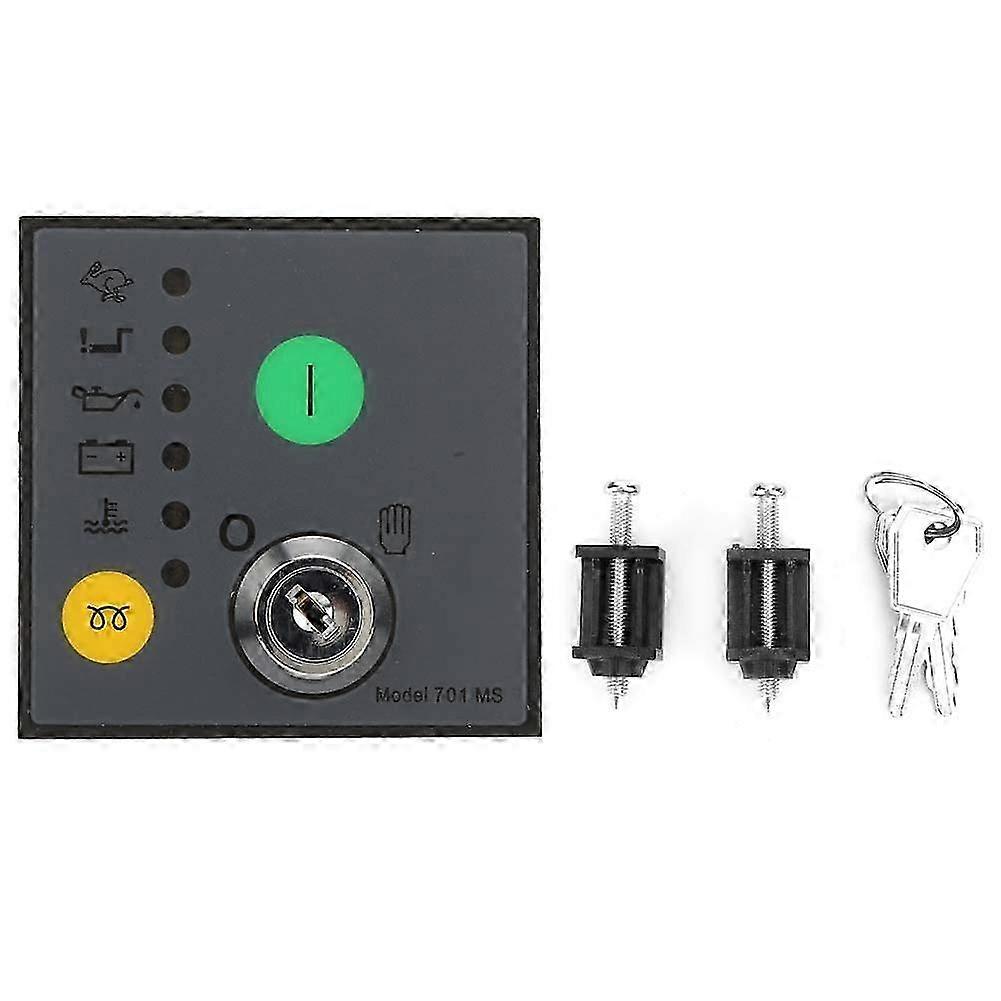 701MS Automatic Generator Controller Panel, Generator Control Module with Manual Start Function & LED Fault Indicator for Generator Set Monitoring