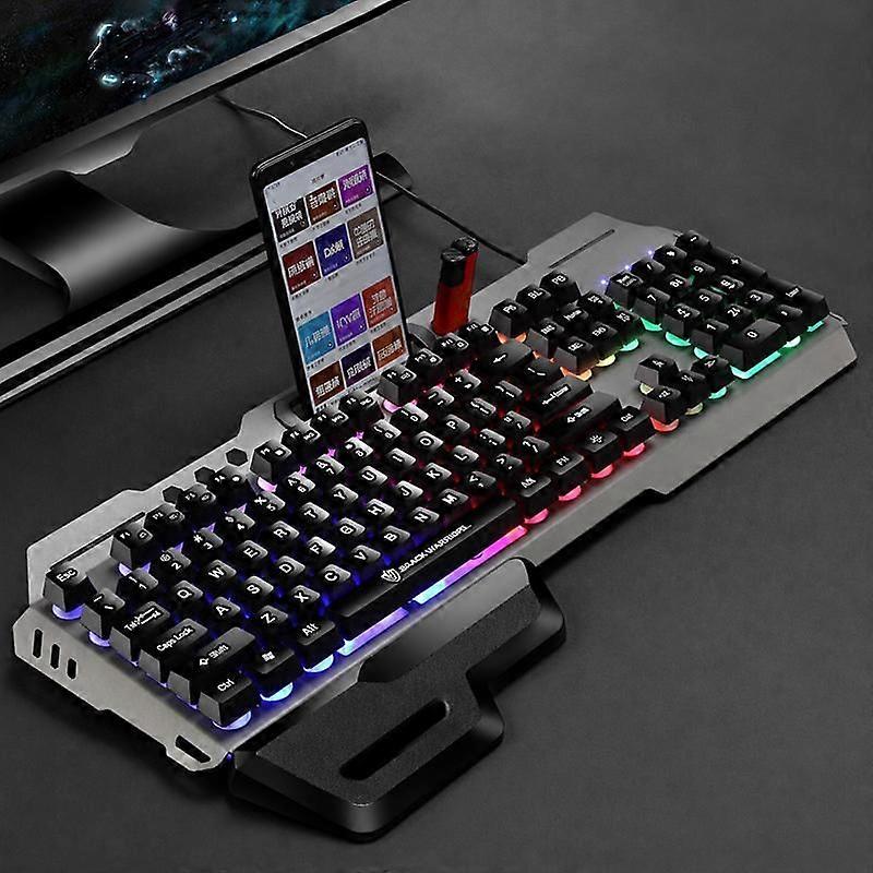 Wired RGB Floating Rainbow Translucent Gaming Keyboard