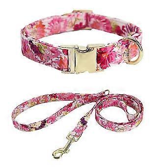 Pet Collar and Leash Set with Engravable Buckle, Breathable Mesh for Small Dogs and Cats