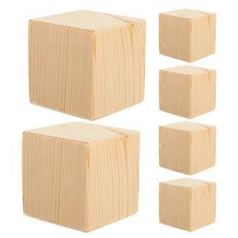 6-teiliges Set Möbelerhöhungen aus Holz: Schreibtisch- und Bettbeinerhöhungen – rutschfeste Höhenvergrößerung für Couchtisch, Sofa und Bettgestell – robuste Erhöhung