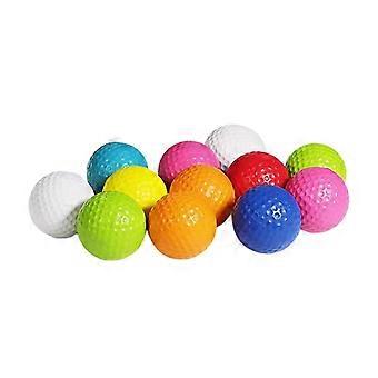 12 realistische Dimple-Golfbälle, langlebig, verbessern die Genauigkeit, kein Ballverlust mehr, Übungsbälle für drinnen und draußen, AB