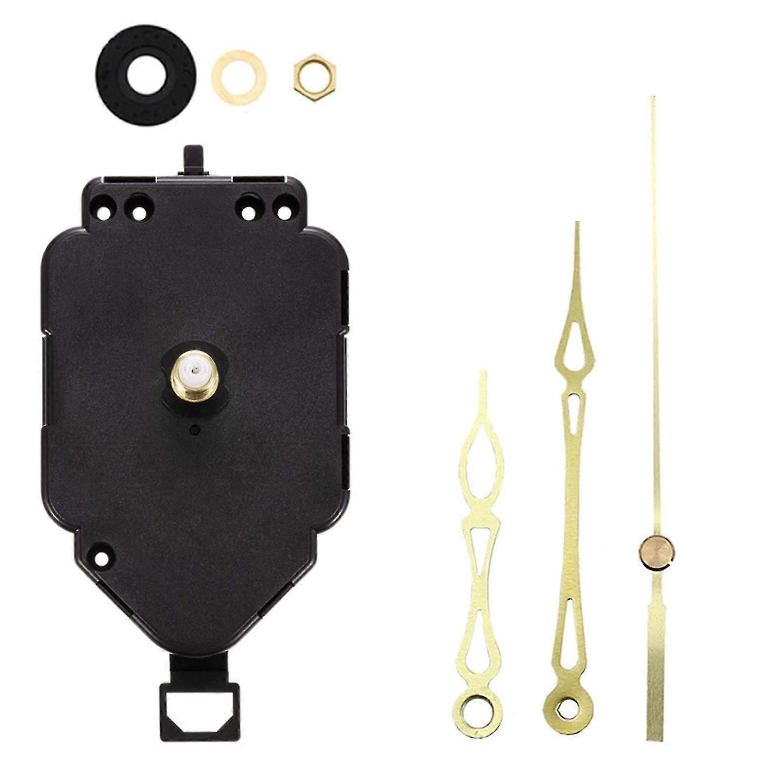 Quality Clock Movement Pendulum Clockwork Replacement Set with Metal Pointers for DIY Wall Clocks Home Decorations