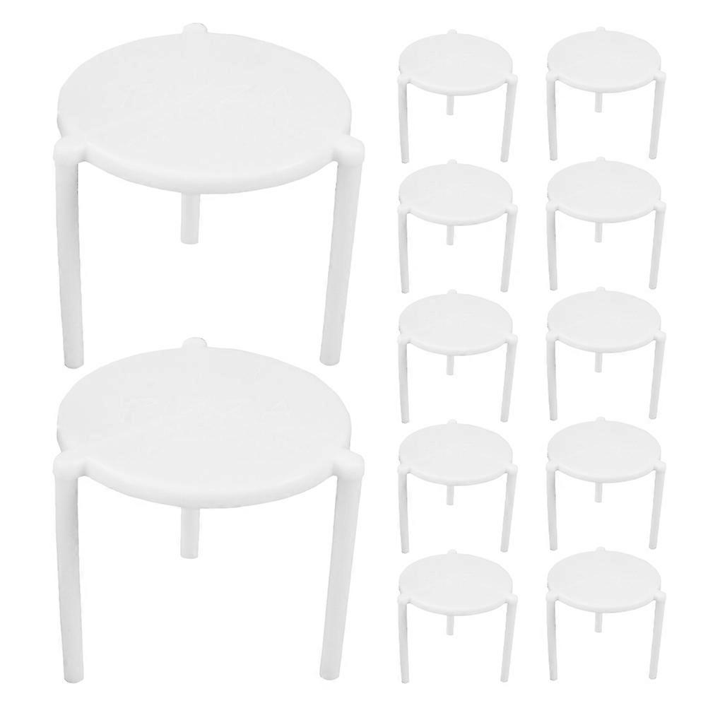 White Pizza Tripod Stack Plastic Protectors for 50Pcs Serving