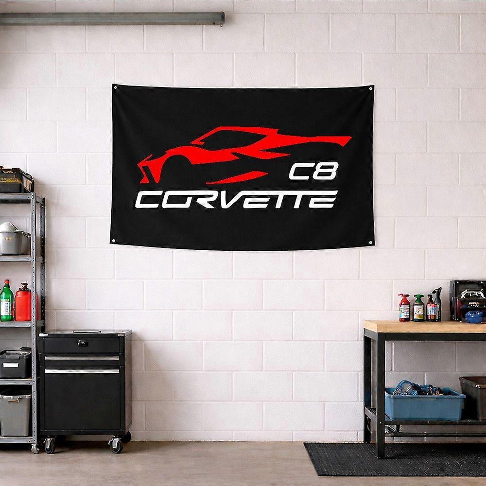 C8 Corvette Red Ative Flag ED-1584