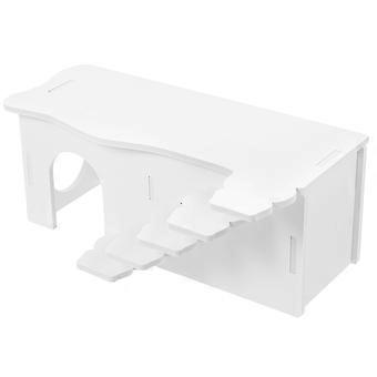 Hamsterhuisladder, ontwerp voor huisdieren, plastic schuilplaats, wit