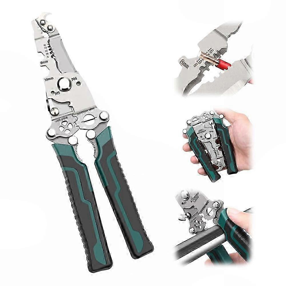 18-in-1 Foldable Wire Stripper, Automatic Multifunctional Stripping and Cutting Tool