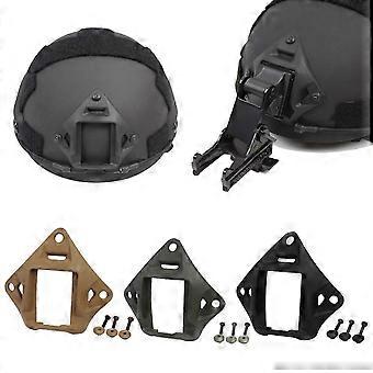 Helmet NVG Mount Base Adapter Shroud with 3-Hole, Helmet NVG Mounting Accessories for Fast Helmet Army Green