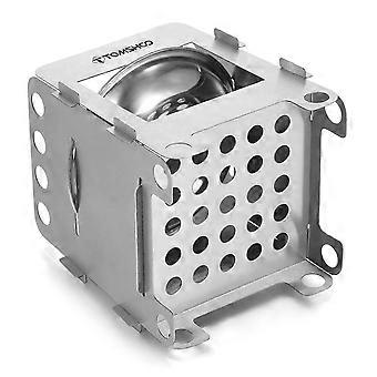DTCY TOMSHOO Cookware Mess Kit Backpacking Wood Burning Stove with Alcohol Tray BBQ Grill Net Grill Pan compatible with Outdoor Camping Hiking Picnics