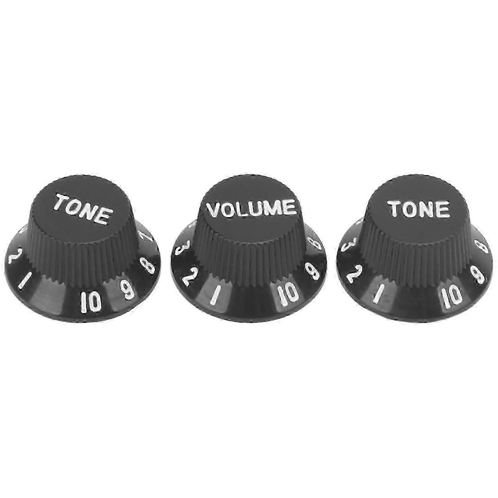 3Pcs Guitar Control Knobs Volume Tone Adjustment Plastic Rotating Buttons Replacement