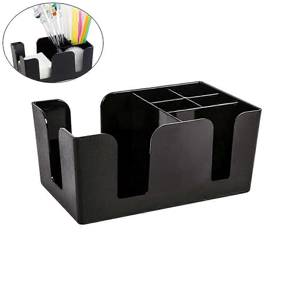 Straws Holder Multifunction Storage Rack for Tissue Use with Black