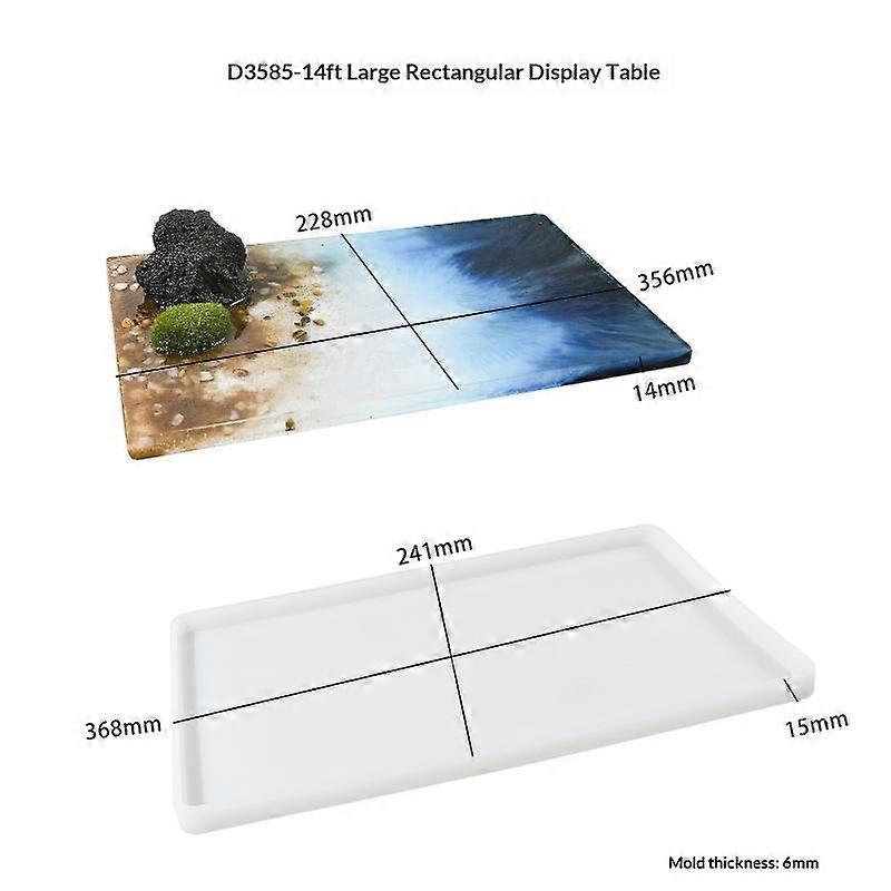 Large Rectangular Silicone Epoxy Resin Mold No Odor for Handmade River Table Home Interior Decor Projects