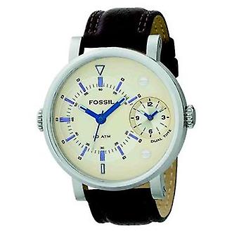 Fossiele arkitek Quartz analoge man horloge met FS4338 Cowskin armband