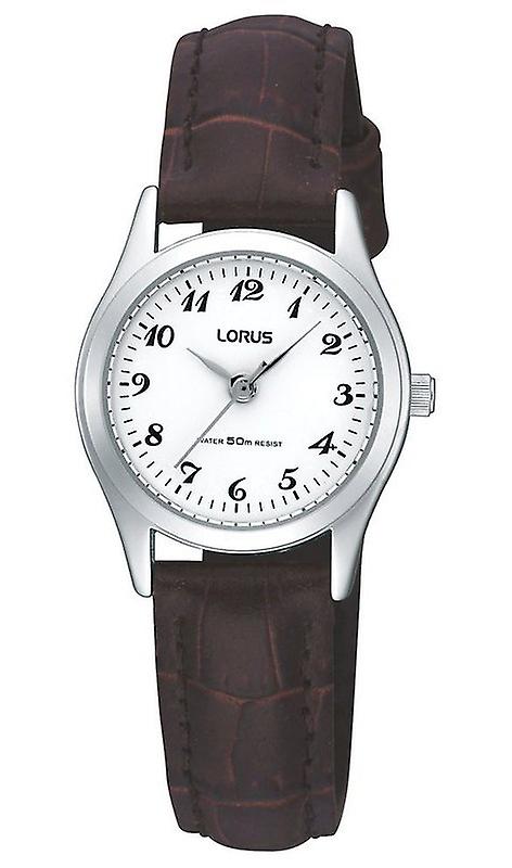 Lorus Watches Quartz Analog Woman Watch with RRS73RX9 Cowskin Bracelet