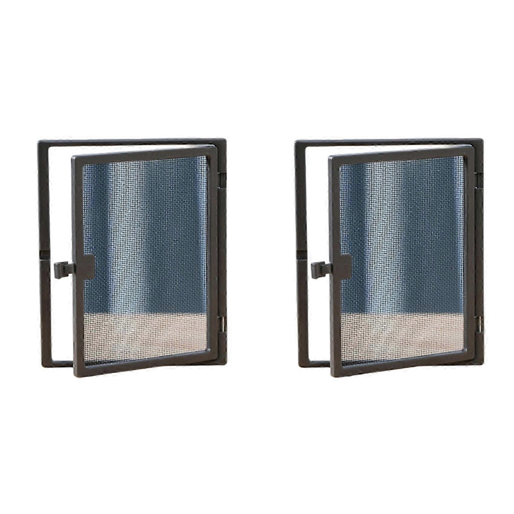 2X Window Screen with Small Window, Enhanced Wind Resistance, Easy Installation Grey
