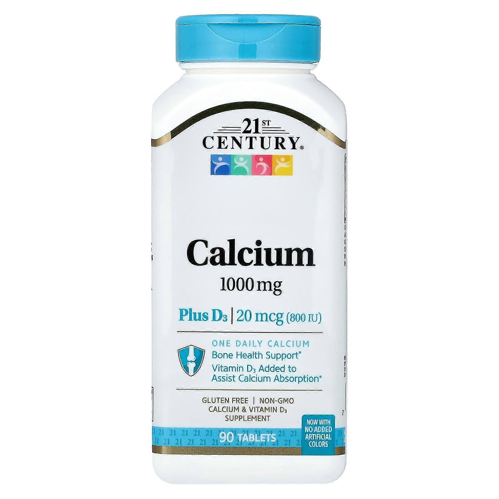 3 x 21st Century, Calcium Plus D3, 1,000 mg , 90 Tablets