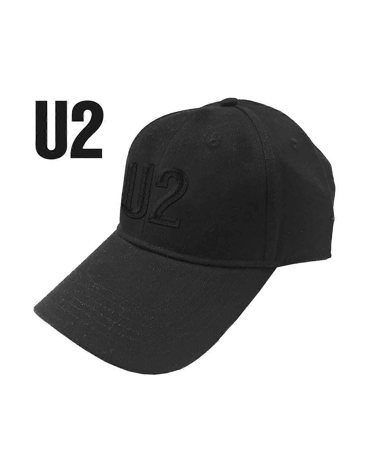 U2  Black On Black Band Logo Strapback