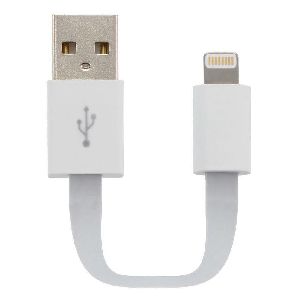 WHITE Moki Premium User-friendly Compact Durable Braided Lightning Cable 10cm