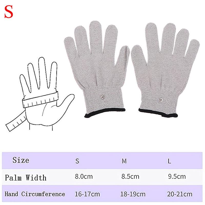 1pair Conductive Silver Fiber  Electrode Gloves Pads Electrotherapy Massage