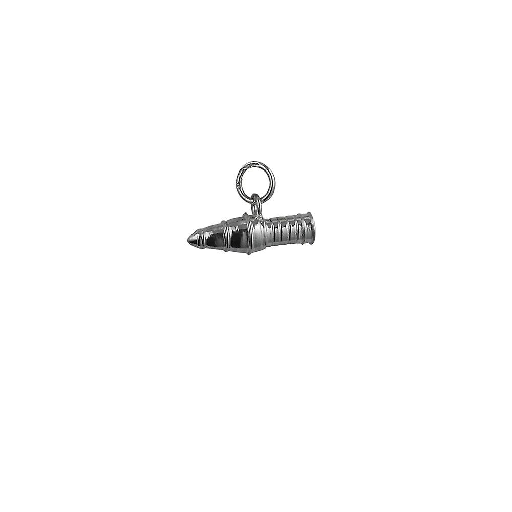 Silver 19x7mm Jet Engine Pendant or Charm