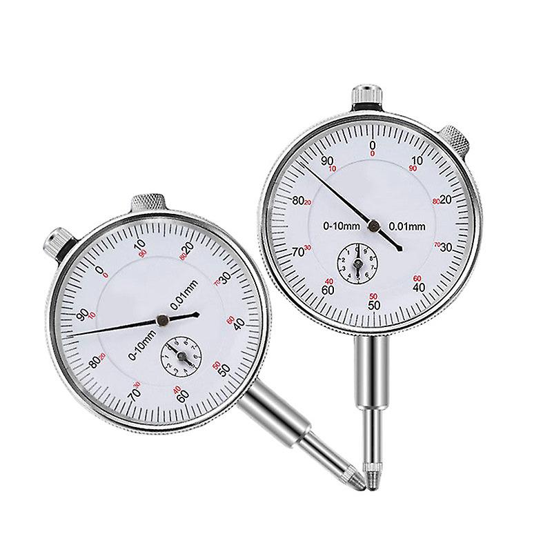 High Precision 0-10mm Mechanical Dial Indicator 0.01mm Resolution Pointer Indicator Gauge Measure Instrument Tool Dial Gauge