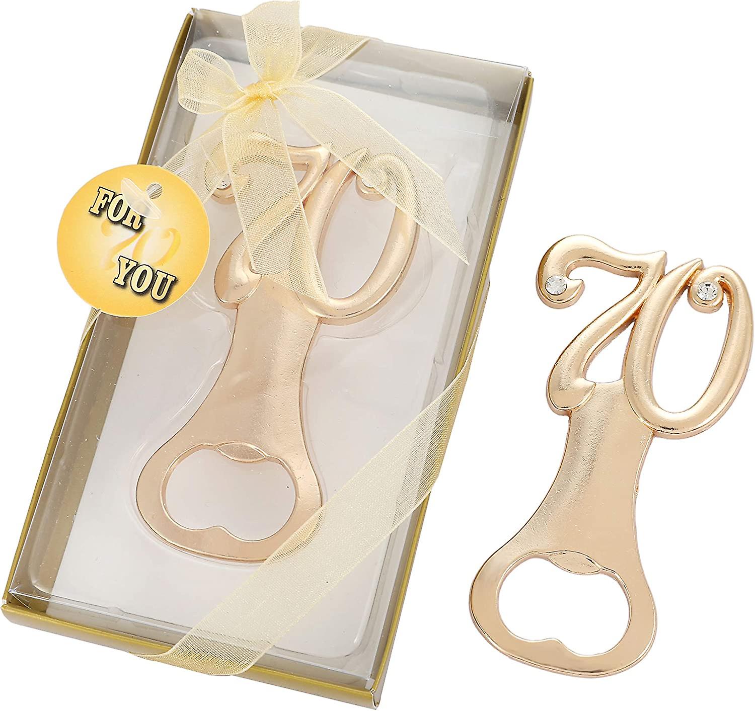 WeddParty 70 حفل زفاف يفضل فتاحة زجاجة للضيوف ، الذكرى السنوية ال 70 للزفاف ، حفلة عيد ميلاد 70 لصالح فتاحة زجاجة هدية ، لتزيين الزفاف