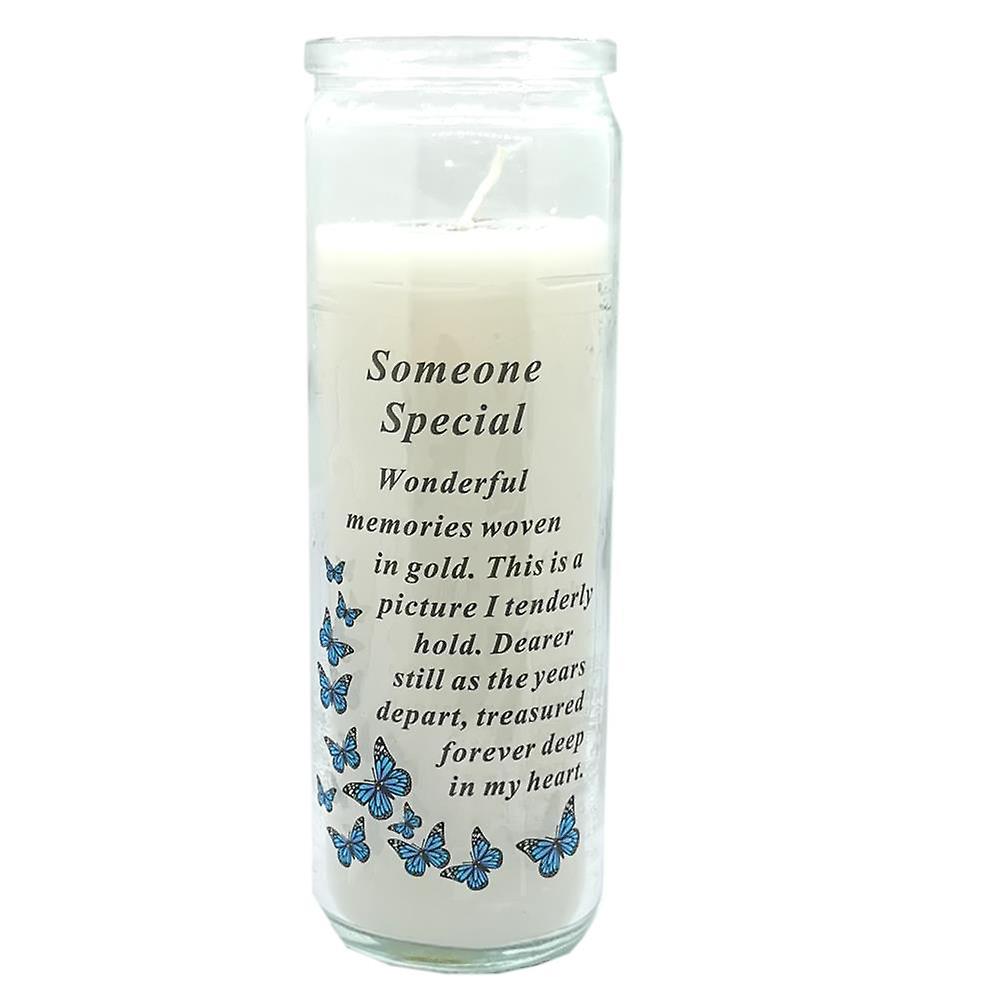 Someone Special  in Heaven Memorial Candle Blue