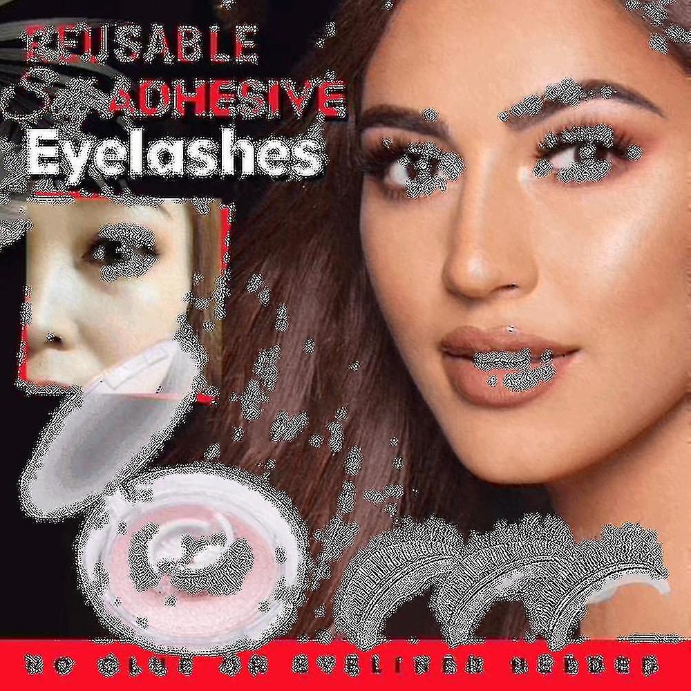 Reusable Self-adhesive Eyelashes With Natural Look Washable Glue Free Waterproof