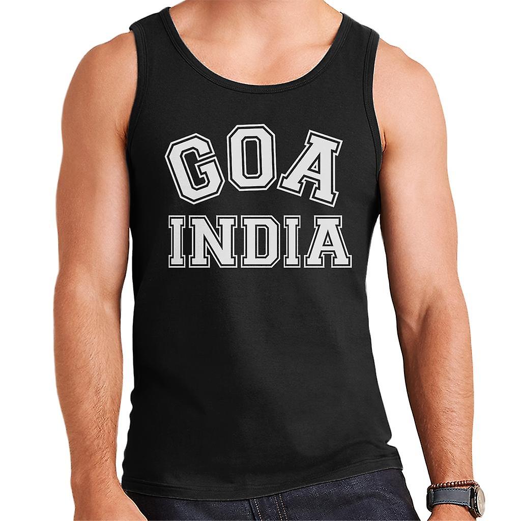 Goa India Varsity Style Font Men's Vest