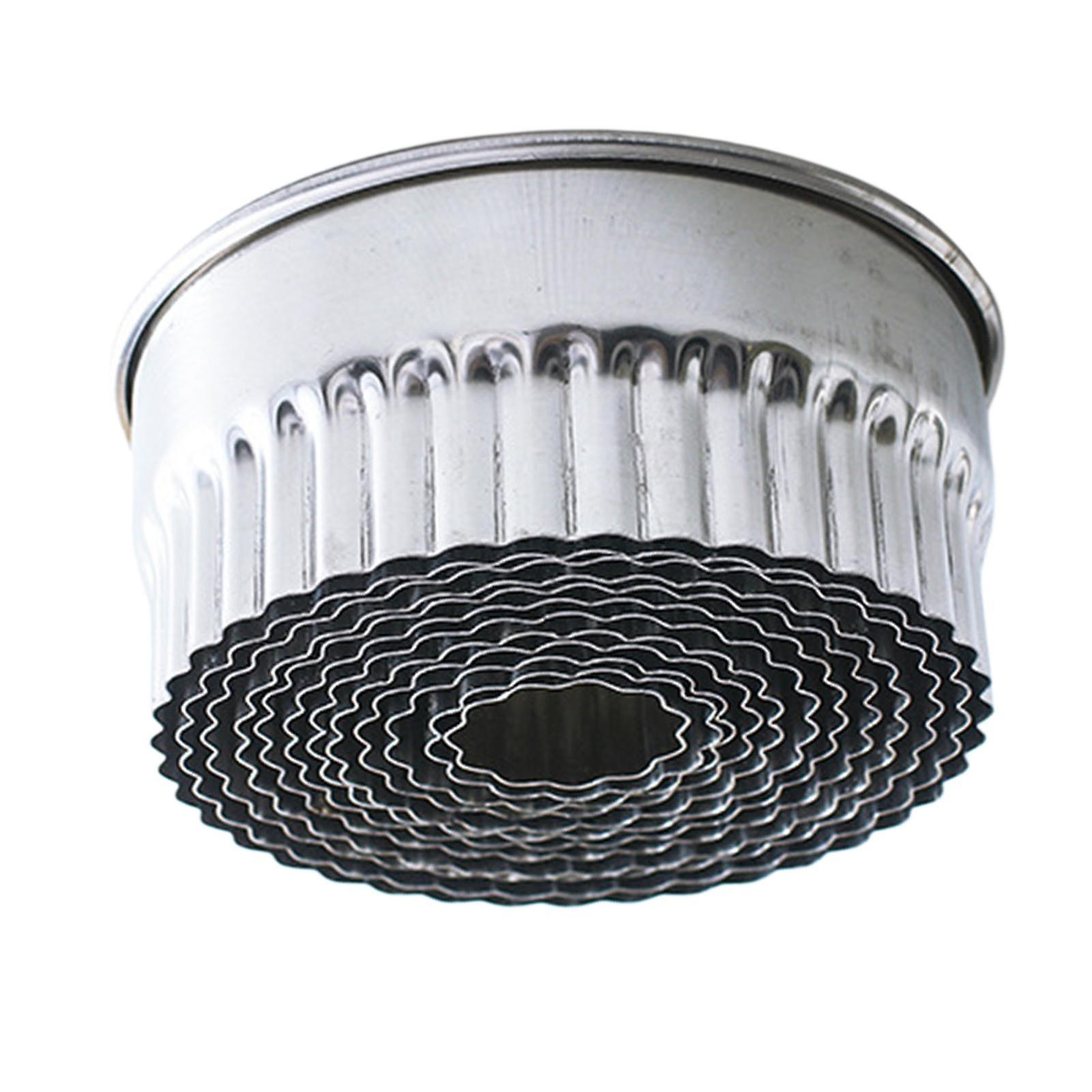 12 Pieces Dumpling Wrapper Cutter Dumpling Skin Press Mold for Home Kitchen Flower Edge