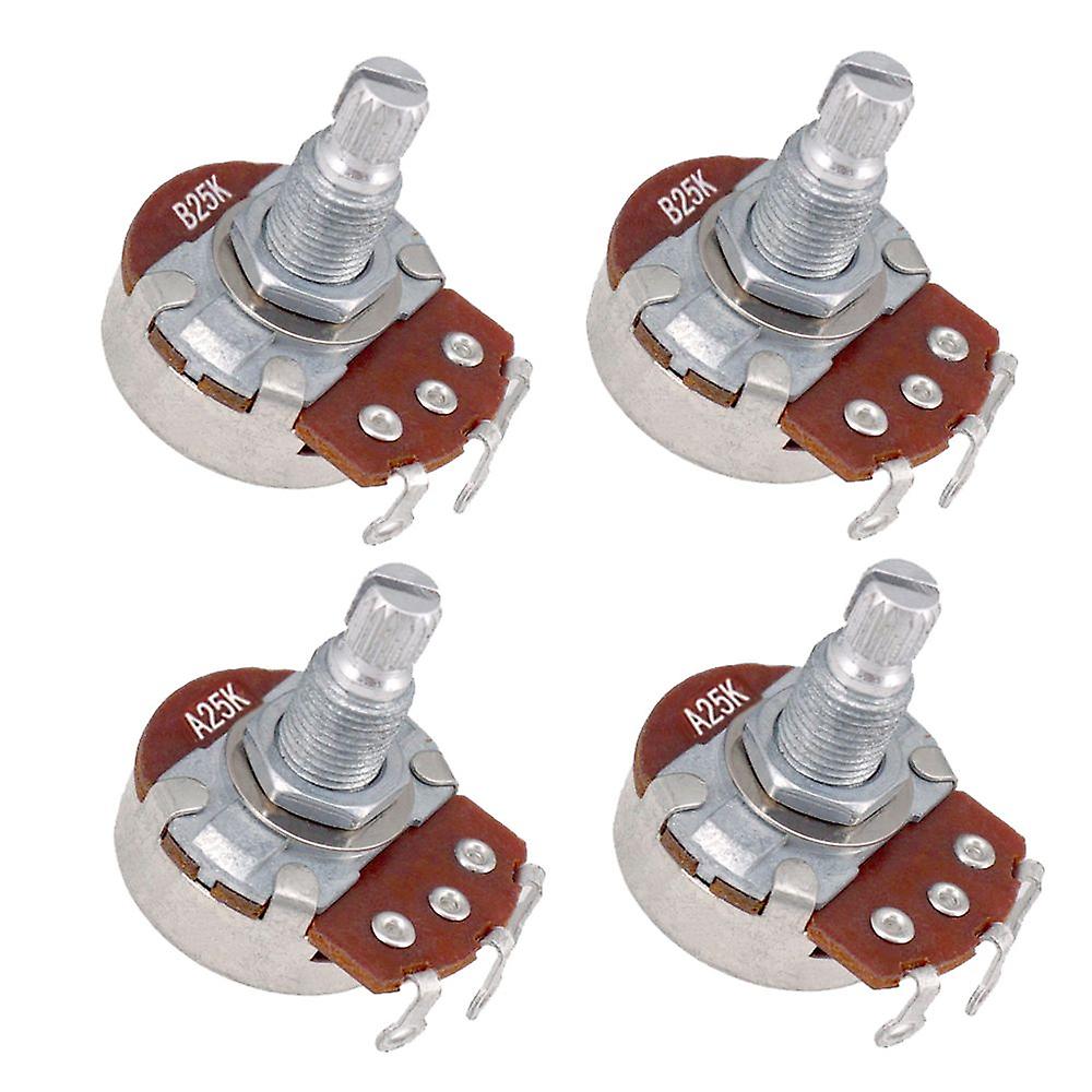 4pcs Mini Switch A25k B25k For Electric Guitar With 18mm Potentiometer