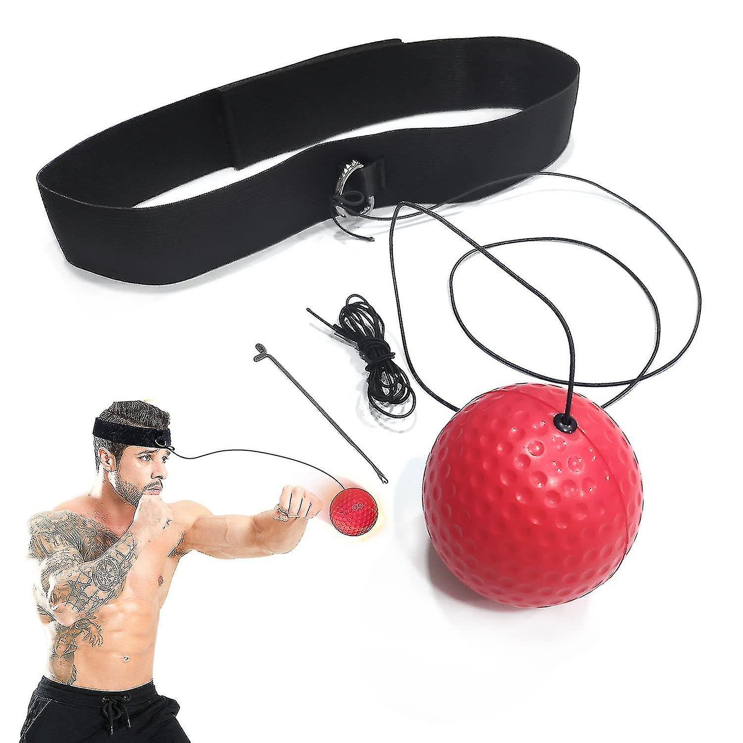 Upgraded Boxing Reflex Ball, Adjustable Headband, Reaction Ball, Bungee Cord. Used For Boxing Training