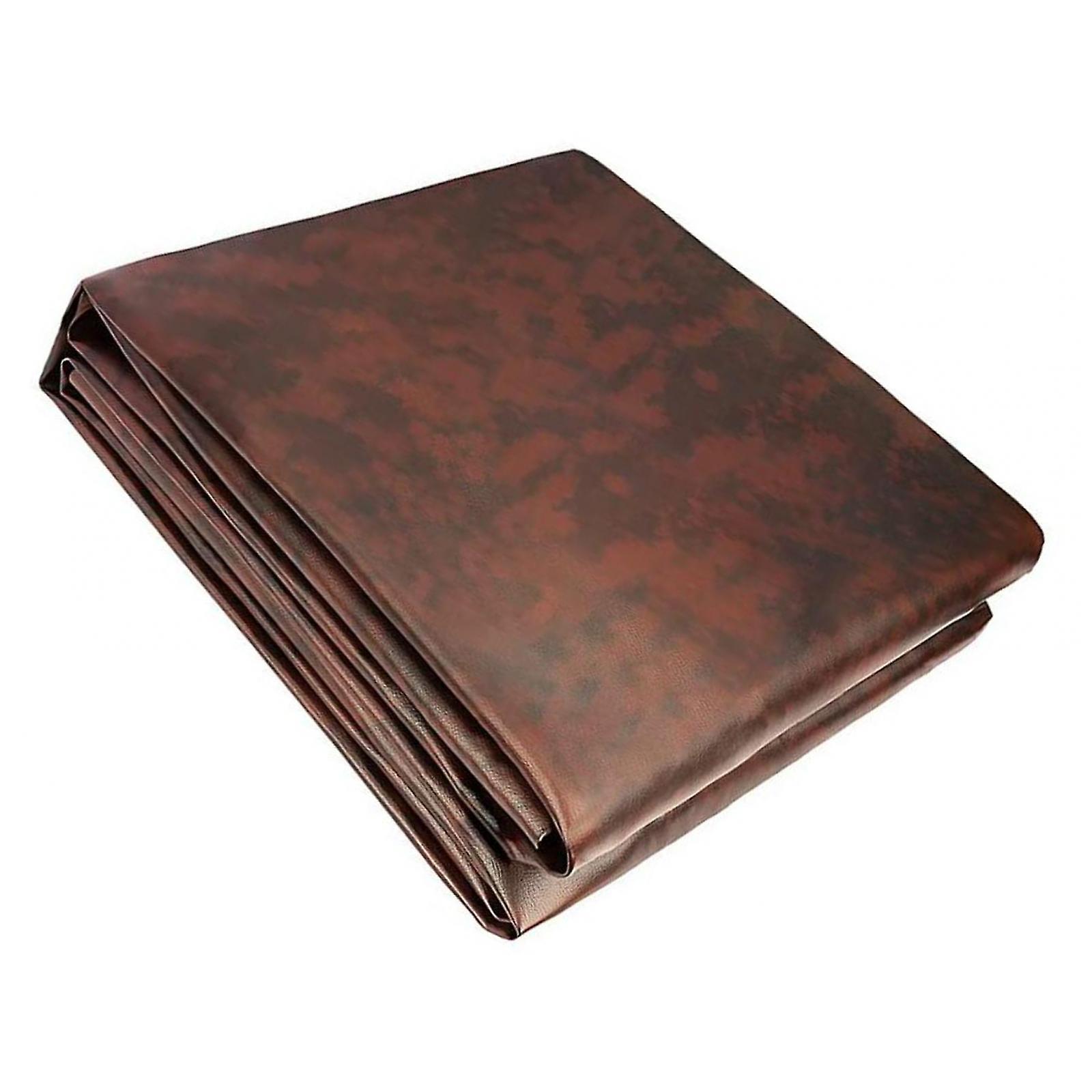 Housse de table de billard Housse de table de ping-pong en cuir latex pour toutes les saisons marron 9 pieds