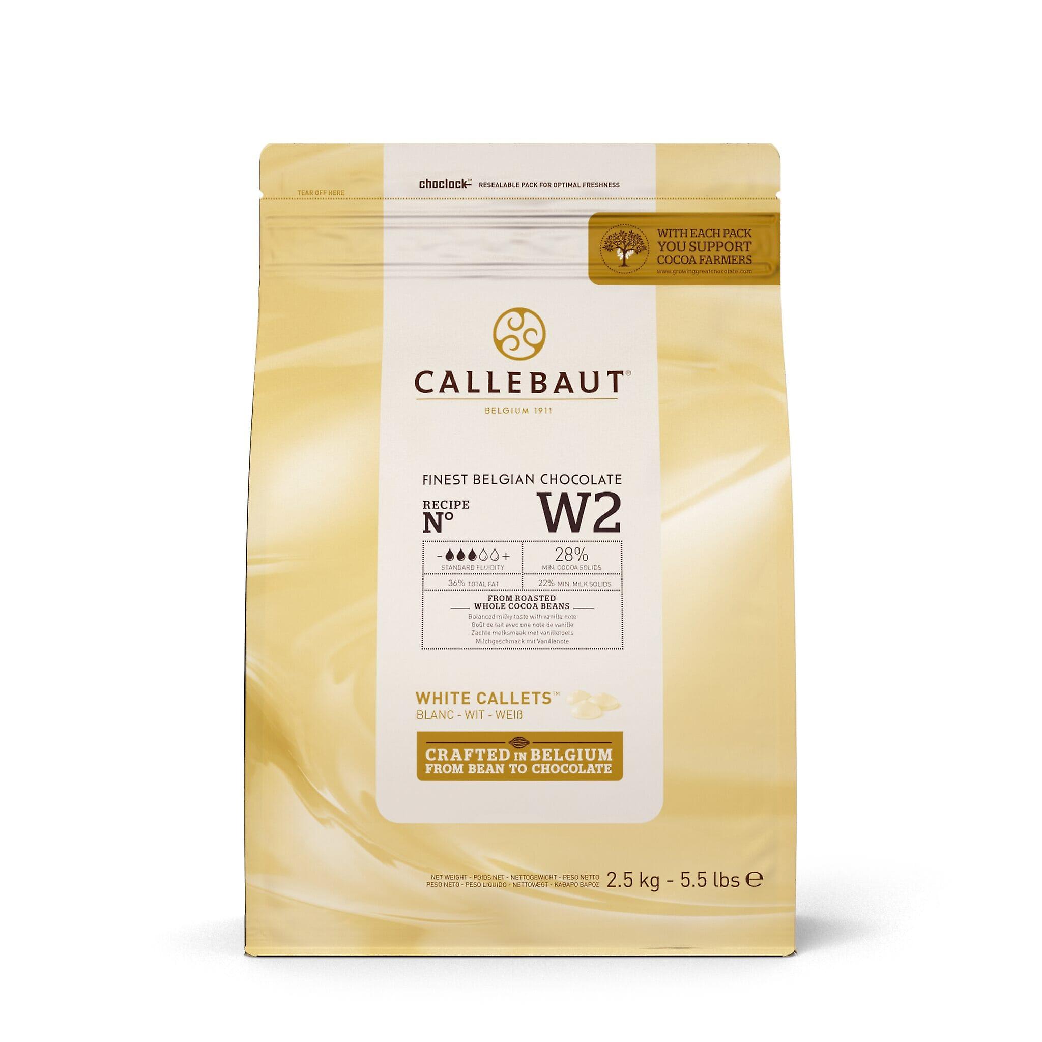 Callebaut W2 - White chocolate (29.5%) buttons - 2.5kg